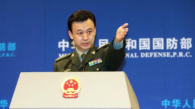 Wu Qian, spokesman for China’s Ministry of National Defence, accused Australia of hyping up the issue. Picture: Getty Images