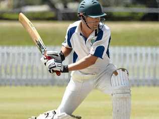 ON THE FRONT: Harwood’s Luke Harradine batting at the start of Harwood’s superior first innings total of 220 in the CRCA Premier League minor semi-final against Brothers at Harwood Oval on Saturday. PHOTO: DEBRAH NOVAK