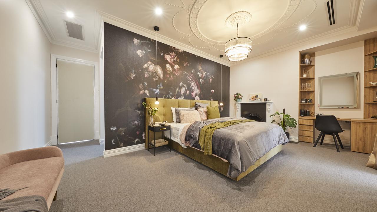 Matt and Elise nailed the colours of their master bedroom, according to the judges. Picture: The Block