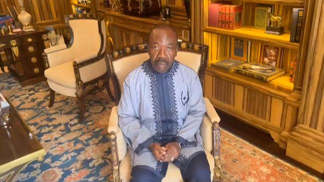 Ali Bongo appeals to the world. Picture: AFP