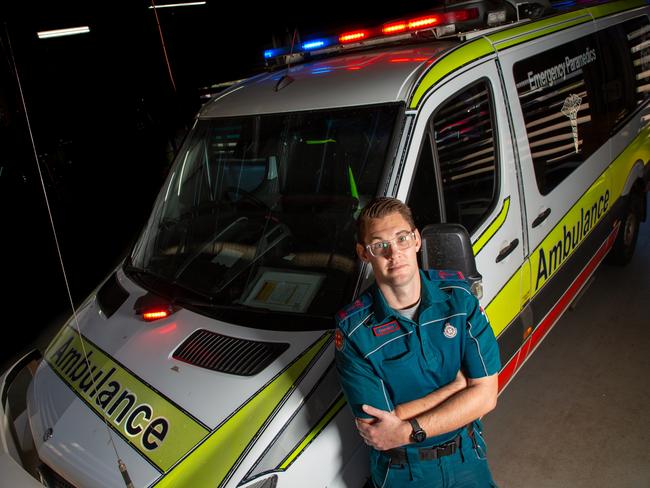 Murgon Ambulance Station’s newest officer Damien Sparks. Picture: Dominic Elsome