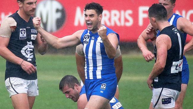 Paul Ahern could be excited for a different reason if he makes it into the senior side after a strong performance for North’s VFL affiliate on the weekend. Picture: Getty Images