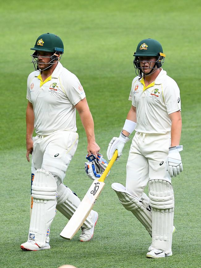 Aaron Finch and Marcus Harris have opened for three Test for Australia. Picture: Getty