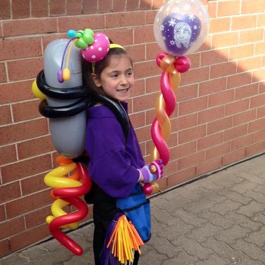 Ms LaVista made a balloon artist costume in 2015. Picture: Supplied