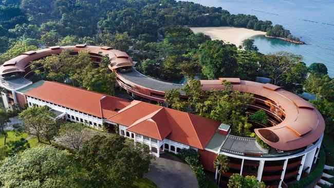 The Capella Resort Hotel at Palawan Beach on Sentosa Island. Picture: AP.