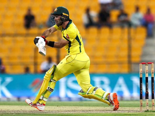 Glenn Maxwell scored a quickfire 71 runs. Picture: Mahmoud Khaled/AFP