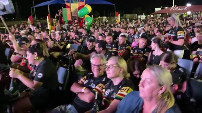 Panthers fans rejoice as Penrith secure the first try of the NRL grand finals