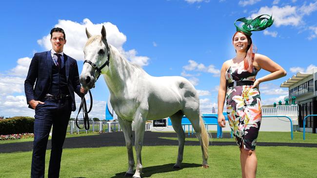 Bachelor contestant Jake Ellis and Fashions on field judge Ellen Cohen. Photo: Scott Powick