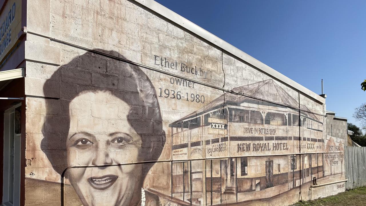 DRAPL Art has turned a blank Monto wall into a stunning memorial for the Royal Hotel. Photo/DRAPL Art