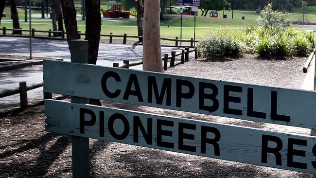 The incident happened in a carpark at Campbell Hill Pioneer Reserve in Guildford.