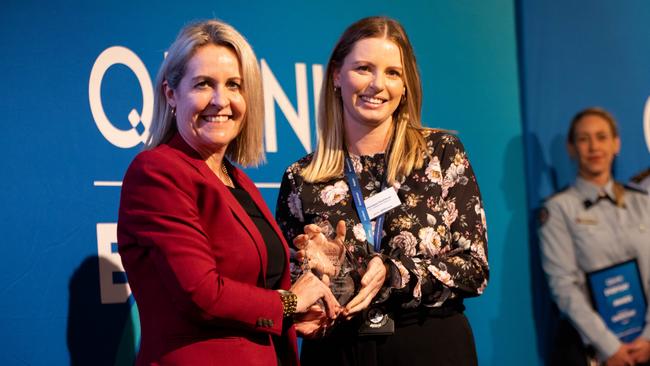 2022 Everyday Heroes Award Winner Monique Rashford (right) pictured with QBANK Chief Growth and Experience Officer Paula Hayes (left). Picture: Supplied.