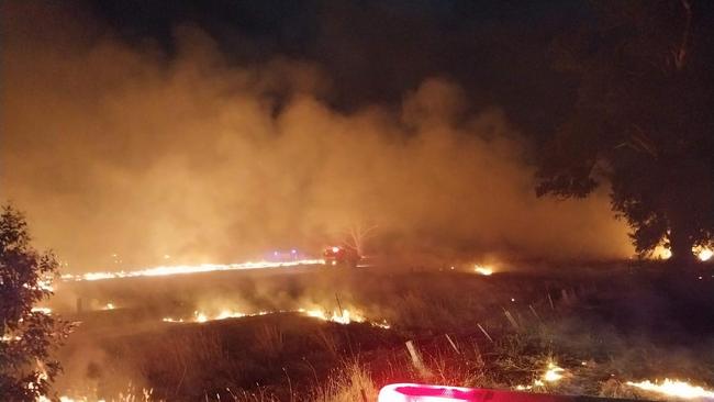 An 18-year-old man accused of intentionally lighting a haystack on, fire and starting a bushfire has been granted bail. Picture: Naracoorte CFS, Brigade