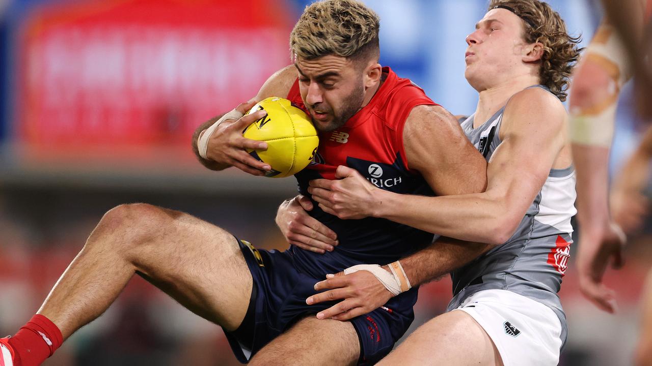 Christian Salem in action for Melbourne. Picture: Michael Klein