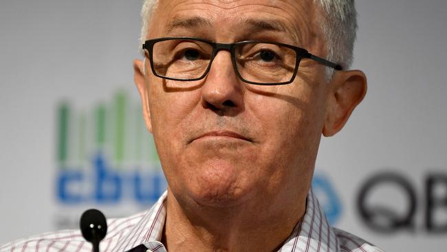 Former prime minister Malcolm Turnbull speaks during the National Smart Energy Summit at the Hilton Hotel in Sydney, Tuesday, December 10, 2019. (AAP Image/Bianca De Marchi) NO ARCHIVING