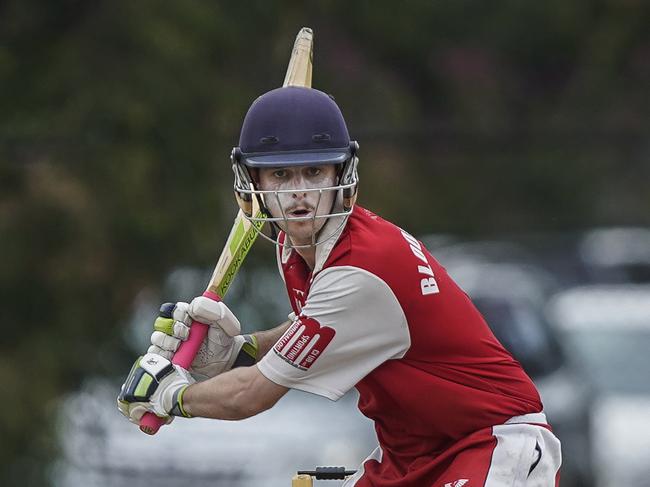 Cricket Southern Bayside Division 1 grand final: Mentone v Mordialloc. Brendan Morris batting for Mordialloc. Picture: Valeriu Campan