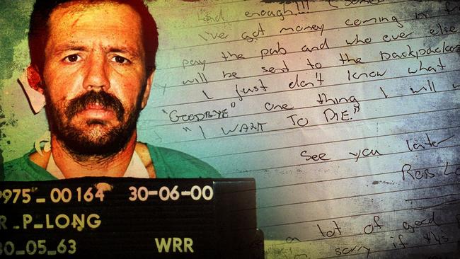 Robert Long left a suicide note at the backpackers before the fire.