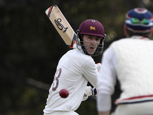 Jack Rudd in action during the Premier Cricket: Fitzroy Doncaster v Melbourne cricket match in Doncaster, Saturday, Nov. 10, 2018.  Picture: Andy Brownbill