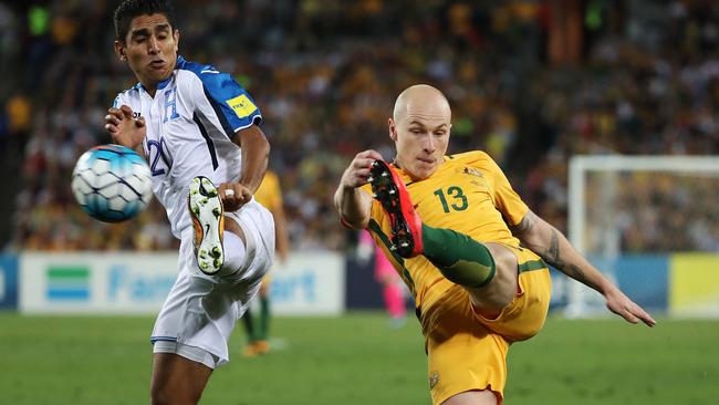 Socceroos Aaron Mooy in action during the World Cup qualifier against Honduras.