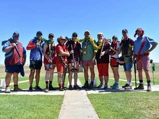 GO TEAM: Roma's sharp shooters got in to the festive spirit at the club's final event for the year. Picture: Jorja McDonnell