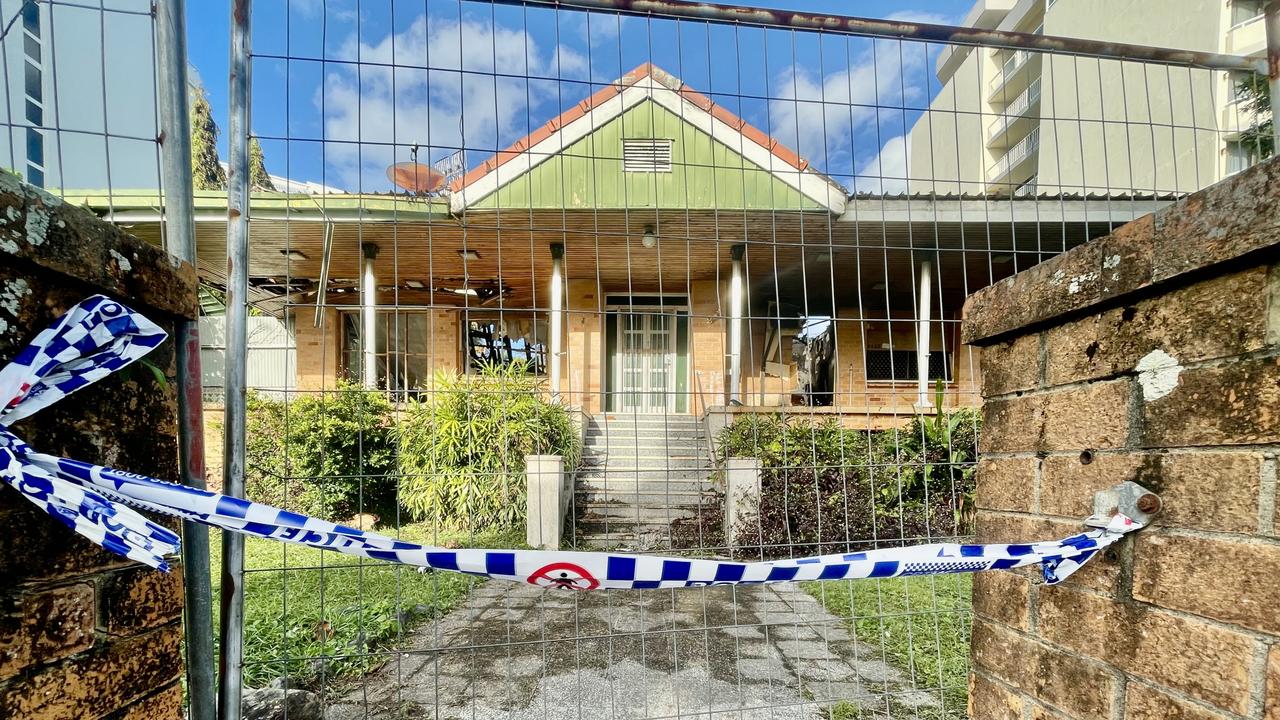 A historic Cairns property on the Cairns Esplanade once owned by Dr Lesley Westaway has been destroyed by fire in the early hours of July 31, 2024. Picture: Peter Carruthers