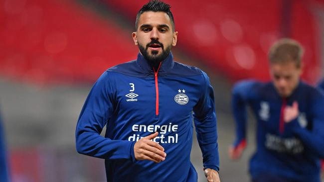 Socceroo Aziz Behich is also struggling for game time at PSV. Picture: AFP 