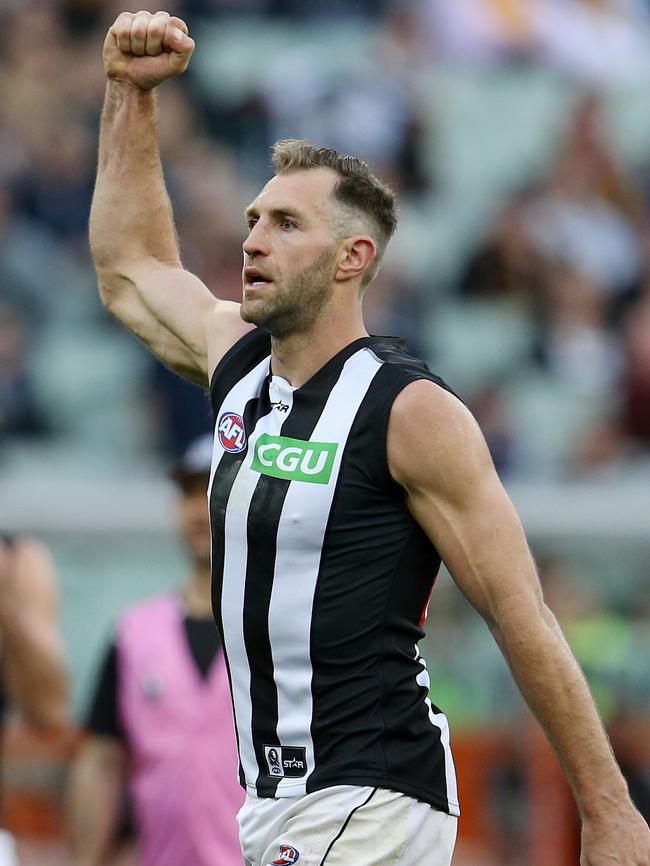 Travis Cloke in action for Collingwood. Picture: Michael Klein