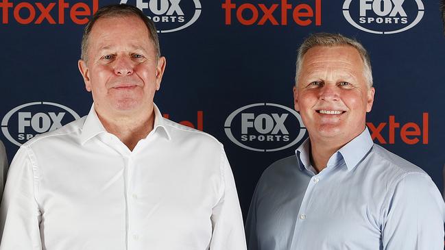 Martin Brundle and Johnny Herbert weren’t impressed with Verstappen.. (Photo by Jack Thomas/Getty Images for Fox Sports)