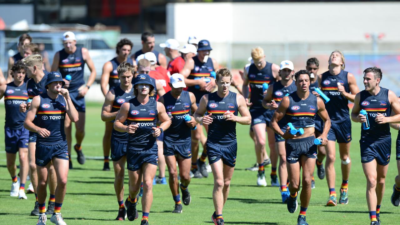 Adelaide Crows training at West Lakes.