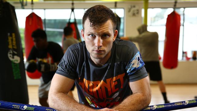 Boxer Jeff Horn training at Dundee's Boxing and Fitness Gym, West End. Photographer: Liam Kidston.
