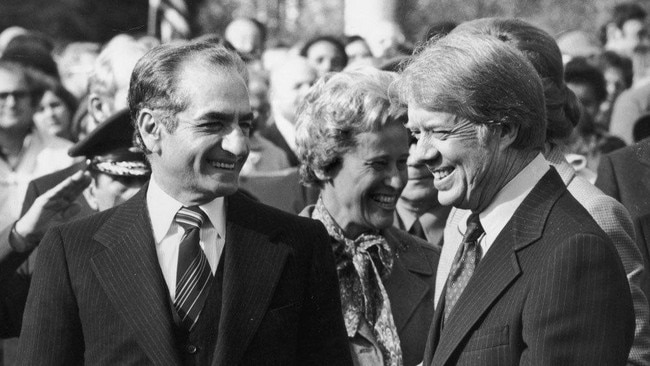 Jimmy Carter with the Shah of Iran.