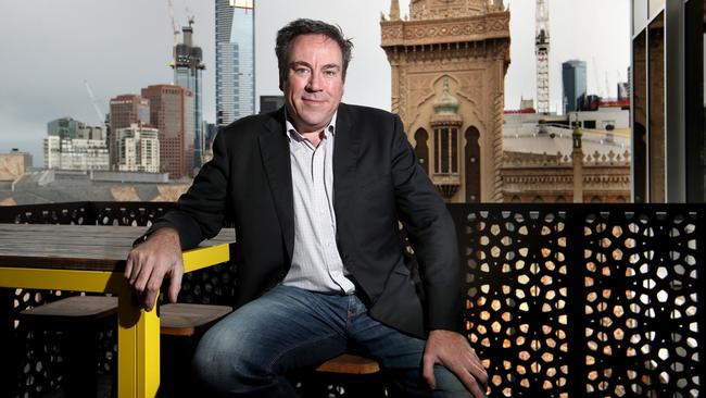 Dubber CEO Steve McGovern at his Melbourne office. Picture: David Geraghty