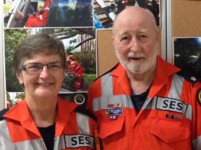 Robert and Anne Corbertt with their son Edi Corbett are all volunteers for Hornsby SES