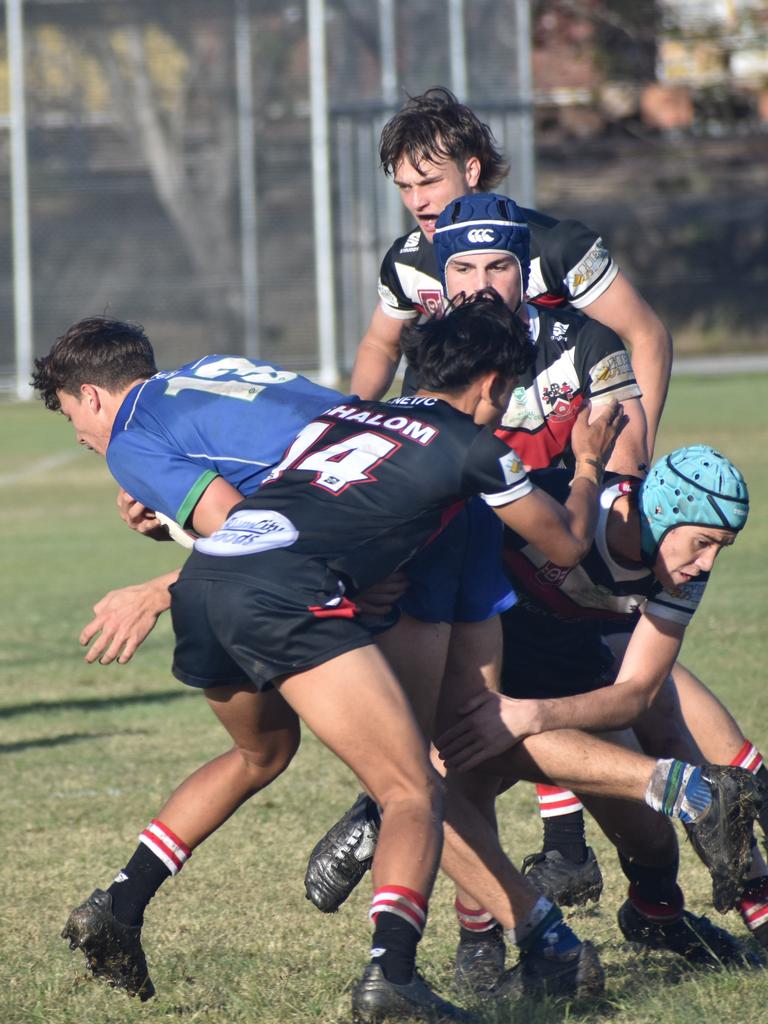 Dolphins Cup, Round 5, The Cathedral College versus Shalom College, Kettle Park, Rockhampton, July 25, 2023.