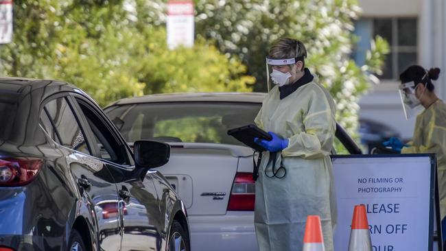 The infected person (not pictured) works at Moonee Valley testing site.