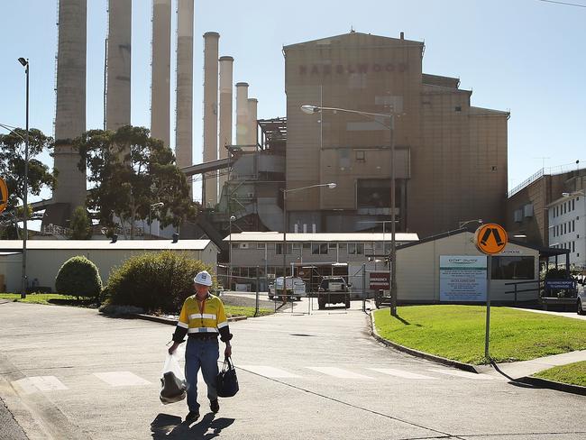 John Darling leaves Hazelwood Power Station after his final shift on March 31. Picture: Scott Barbour/Getty Images