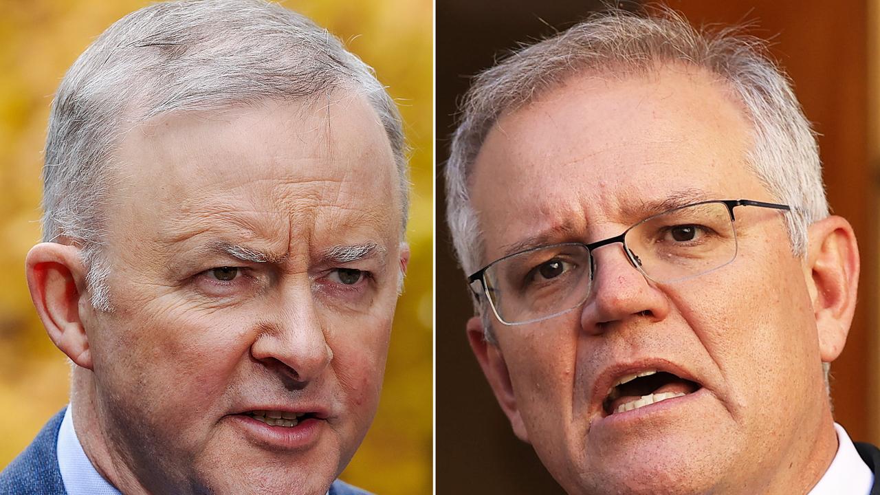 Anthony Albanese is considered slightly more trustworthy than Prime Minister Scott Morrison, but the current leader is considered more experienced. Picture: NCA Newswire