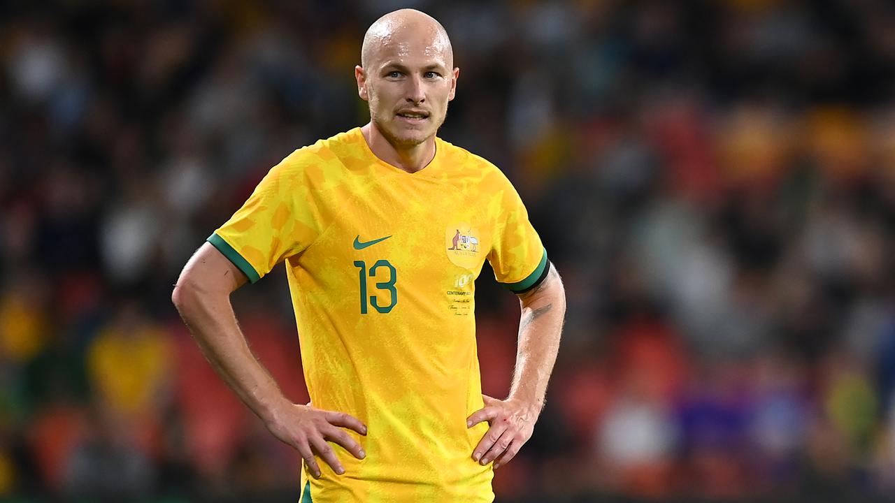 Aaron Mooy has been ruled out of the Socceroos’ friendlies against Ecuador. (Photo by Albert Perez/Getty Images)