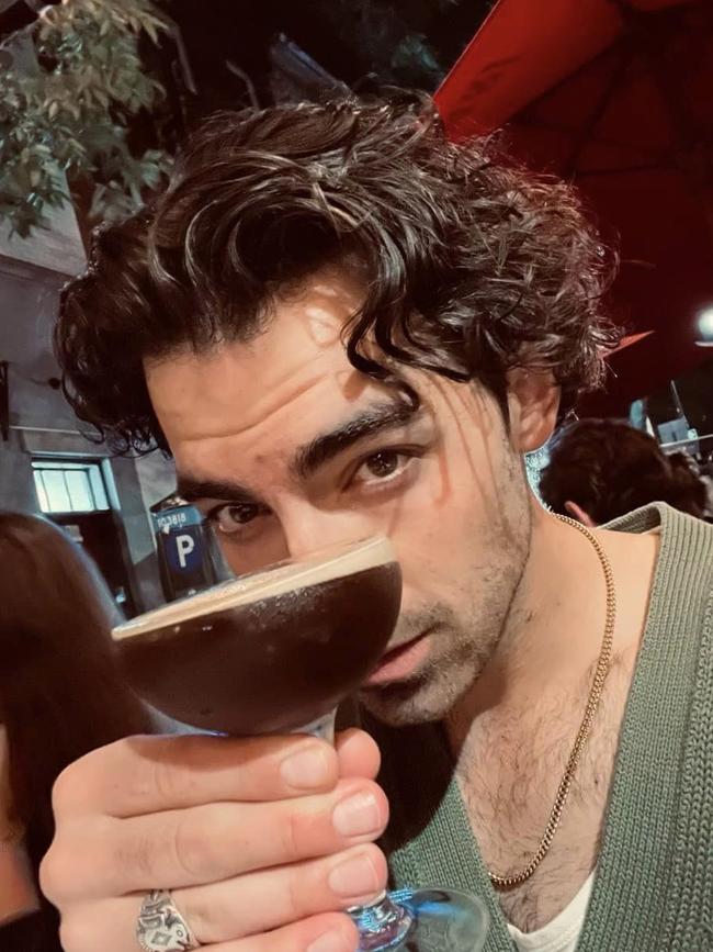 Joe Jonas drinking. Picture: joejonas/Instagram