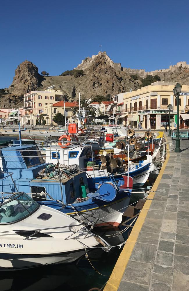 The beauty of a Greek island combines with the Anzac history. Picture: John Burfitt