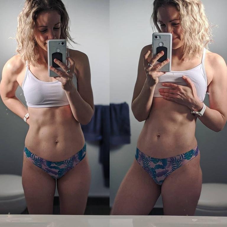 She has five kids between the ages of five and 14, but said she uses whatever spare time she has on her health and fitness. Picture: Instagram/lella.fit