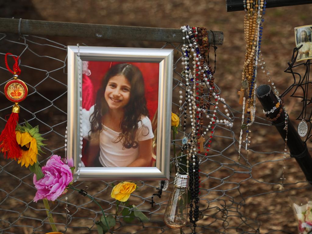 The memorial for the four children on Bettington Rd, Oatlands. Picture: John Grainger