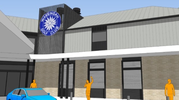 An artist's impression of the new poker machine-free Warringah Golf Clubhouse to be built at North Manly. Picture: Group Architects