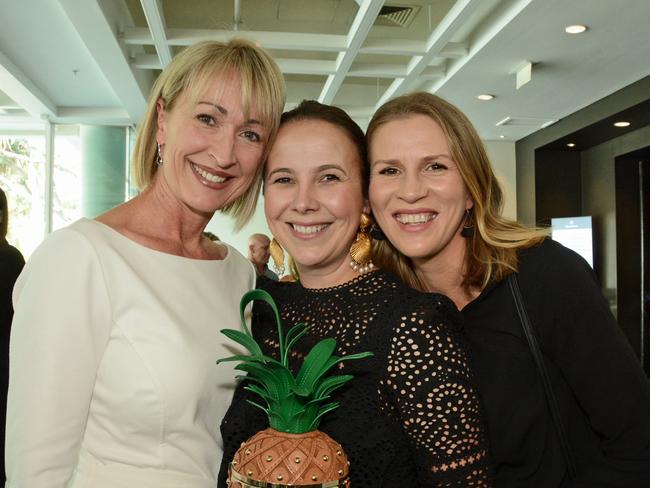 Jo Uccellini, Christine Hughes, Susan Street at St Hilda’s Foundation Legacy Lunch at Sheraton Mirage, Main Beach. Picture: Regina King