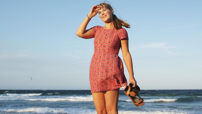 Single in Sydney. Journalist Sarah Swain at Manly. Picture: Braden Fastier