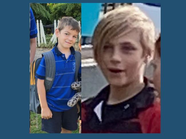 Missing persons poster for Levi Morrow and Tyler Spencer. Both boys were eventually found safe. Picture: SAPOL