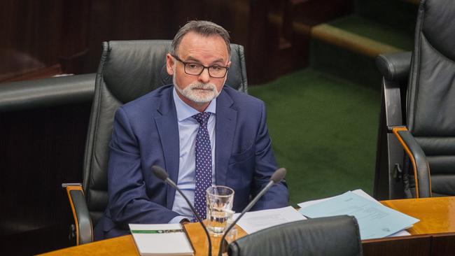 David O’Byrne during Question Time in Parliament this week. Picture: Richard Jupe