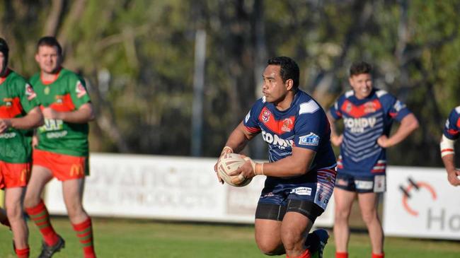 Simona Vavega rans hard for the Warwick Cowboys at Father Ranger Oval this season. Picture: Gerard Walsh