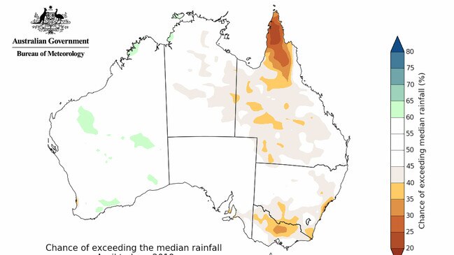 BOM rainfall map april to june