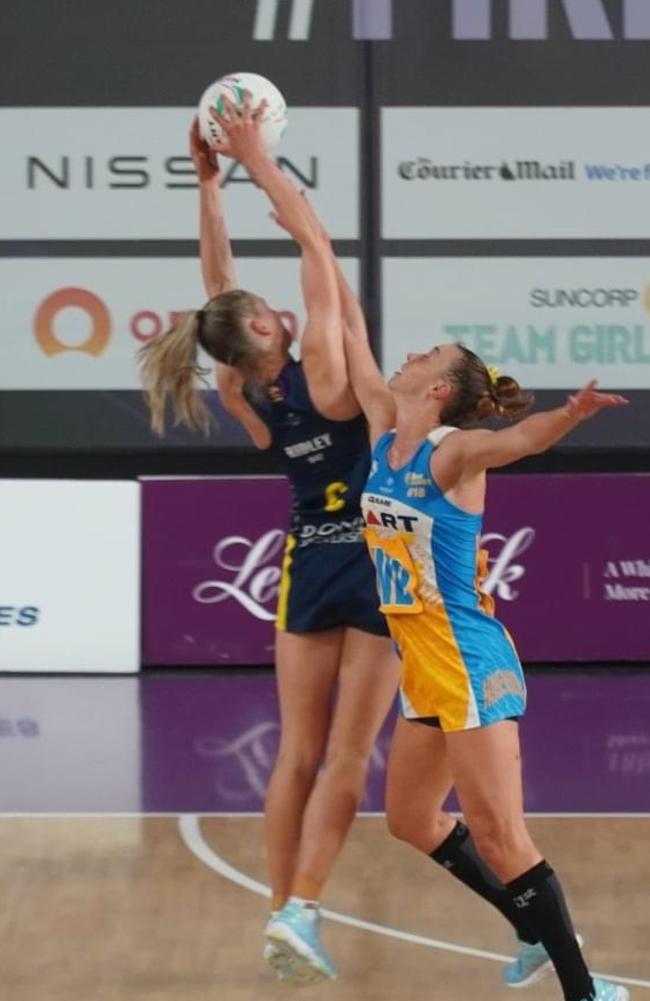 Bull Shark Maddi Ridley on court for Bond University. Picture: Supplied
