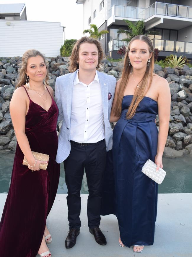 Georgia Taylor, Kobe Ford and Isabella Craig at the Proserpine State High School formal. Picture: Elyse Wurm